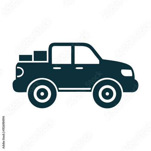 Modern Minibus Icon Set – Simple Flat Shuttle Van Transport Vector Collection