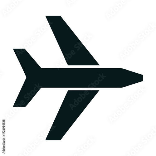 Modern Airplane Icon Set – Minimal Aircraft Silhouette Vector Collection for Travel and Aviation Design