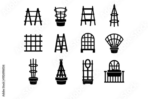 Generation vector plant solution minimal garden support compact icon image aid simple