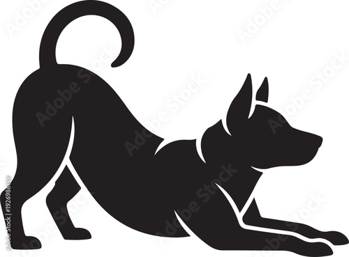 Abstract Dog Play Bow Graphic Design