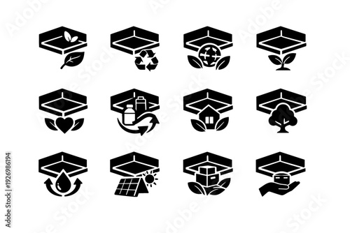 Vector marker generation furniture solution flow icon wall simple image care sustainable