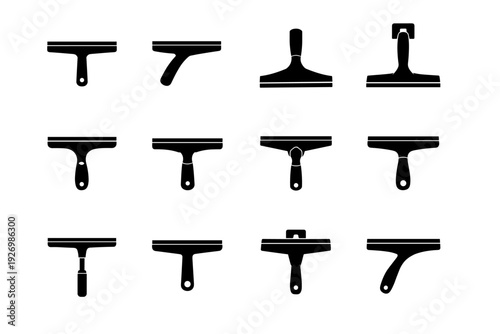 Cleaning bathroom flat simple vector edge helper blade generation rubber image solid