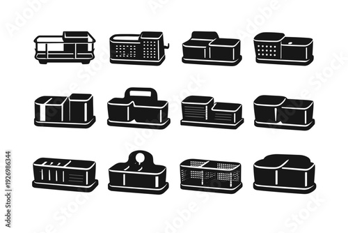 Variation holder generation symbol plastic sturdy accessory sink vector reliable icon image