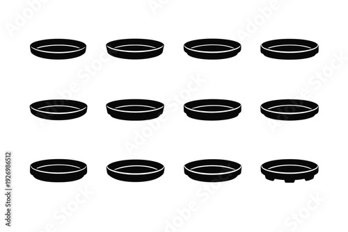 Pot flower tray plant vector simple image household solid icon base item