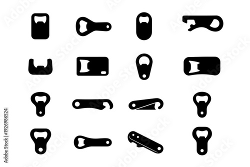 Vector minimal design subtle utility image simple icon opener silhouette geometry generation