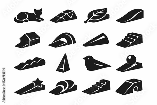 Door refined accent vector balance simple image block modern generation sculptural icon