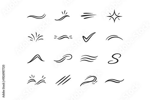 Curve sign airflow simple icon image soft generation brief vector tick dash