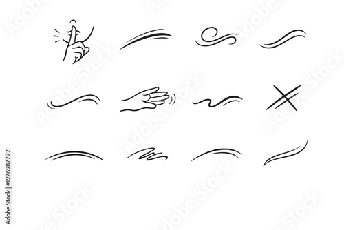 Image outline soft vector icon flick simple spontaneous smooth generation mark easy