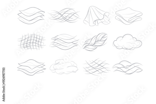 Line warm vector trace gentle flowing overlay cloud generation simple soft image
