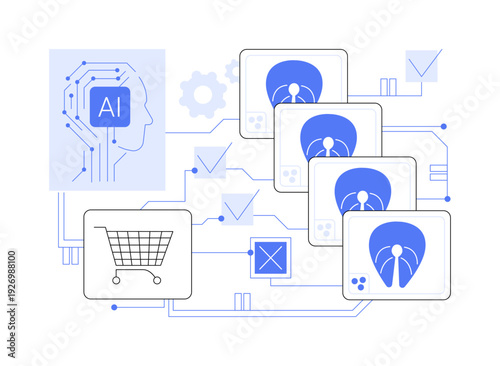 Smart Sensors in Food Packaging abstract concept vector illustration.