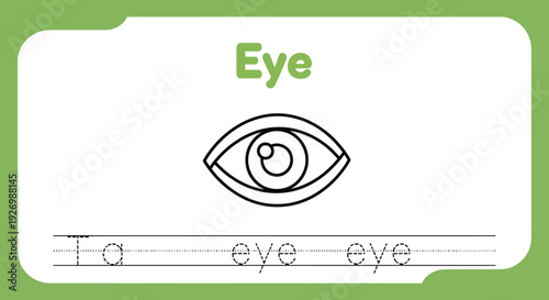 Eye tracing worksheet for kids learning