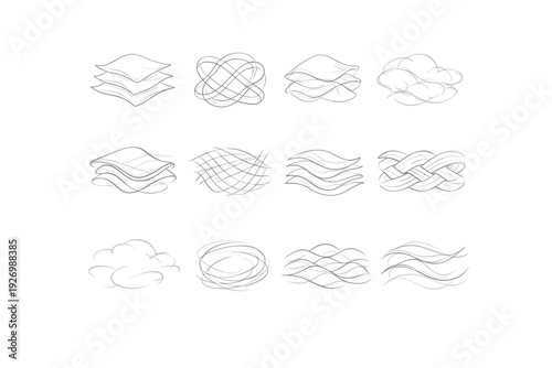 Image correction simple layers fabric vector generation icon flowing light overlapping line