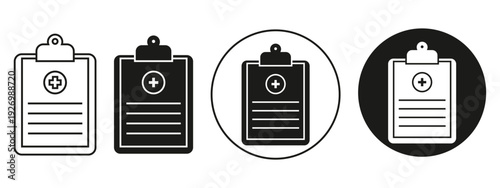 prescription sign symbol icon set
