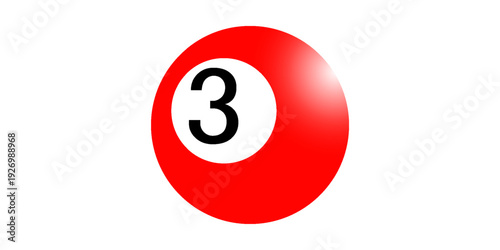 Billiard, pool balls set. Vector realistic snooker ball collection with numbers on white background