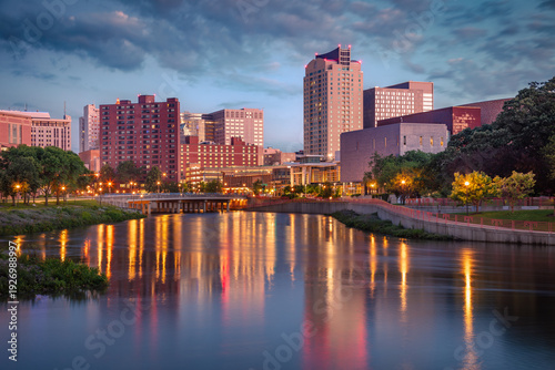 Rochester, Minnesota, USA. Cityscape image of Rochester, Minnesota, USA at summer sunrise.
