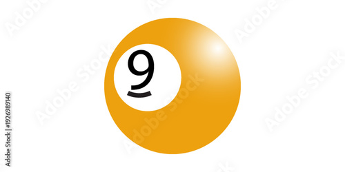 Billiard, pool balls set. Vector realistic snooker ball collection with numbers on white background