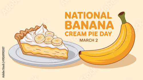 Banana cream pie and fresh bananas