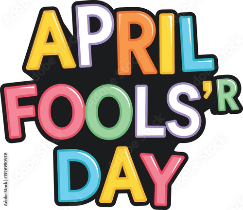 Vibrant april fools' day graphic