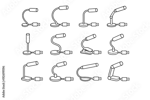 Icon usb seamless vector shell visual modern icons lamp interior outer