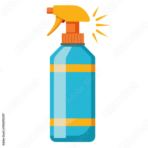 Spray sunscreen bottle isolated on white background vector illustration