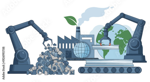 Green Industry Automation: Robotic Recycling & Sustainable Manufacturing for a Global Circular Economy
