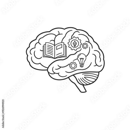 Human Brain Learning Icon