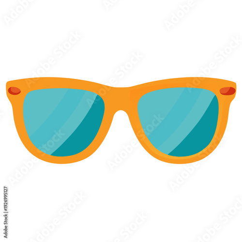 Sunglasses with summer tint isolated on white background vector illustration