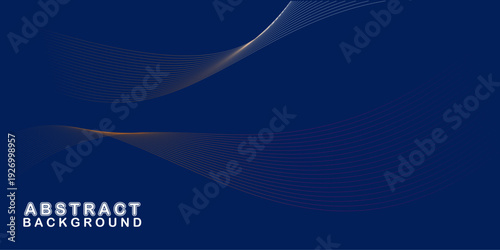 Abstract background with wavy lines. Sparkling moving line design element. Futuristic technology concept. Vector illustration.