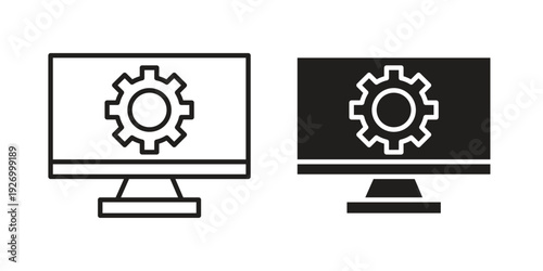 Software icon vector on trendy design. Outline vector stock illustration.