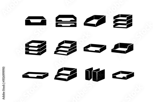 Saver vector compact image footprint icon tool generation tray silhouette accessory simple
