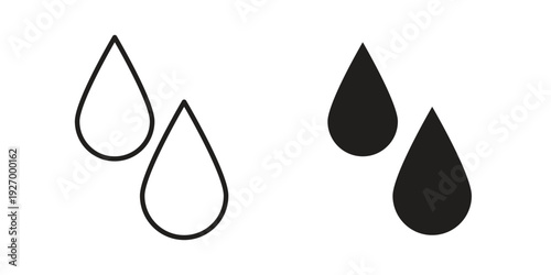 Tear drop icon vector on trendy design. Outline vector stock illustration.