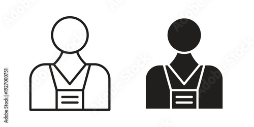 Tourist Guide icon vector on trendy design. Outline vector stock illustration.