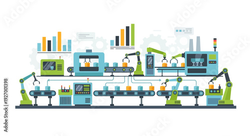 Industry 4.0 Smart Factory Automation with Robotic Manufacturing and Data Analytics on a Production Line