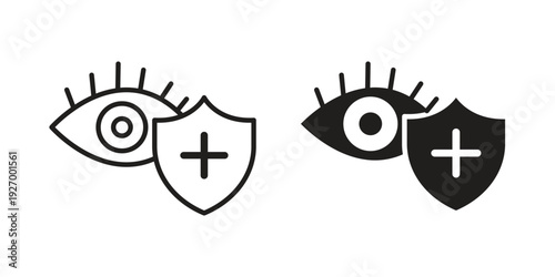 Vision insurance icon vector on trendy design. Outline vector stock illustration.