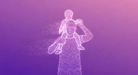 Fathers day tribute a digital artistic representation of a father and child