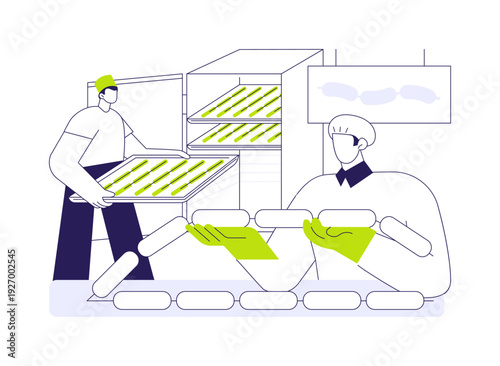 Farm meat products abstract concept vector illustration.