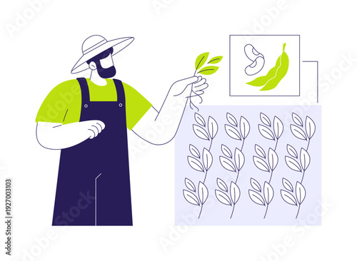 Soybean crops abstract concept vector illustration.