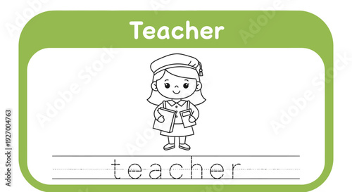 Teacher Flashcard for Kids Learning