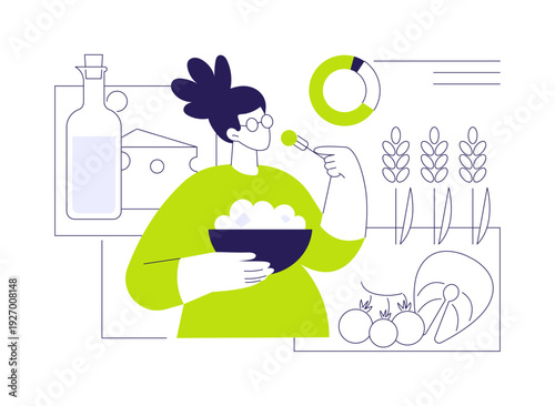 Pregnancy nutrition abstract concept vector illustration.