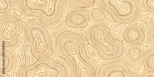 Abstract topographic map pattern with swirling lines and warm tones