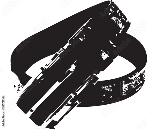 Old saxophone vector illustration icon design drawing tool symbol art equipment object