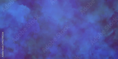 Natural sky beautiful blue and white texture background. Creative and painted cloudy sky blue watercolor background. Gradient color splashing on textured paper. 