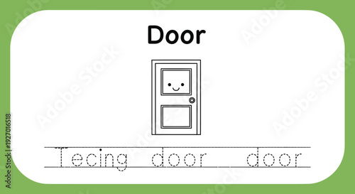 Door Illustration for Kids Learning