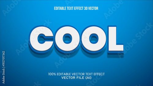 COOL EDITABLE TEXT EFFECT VECTOR 3D