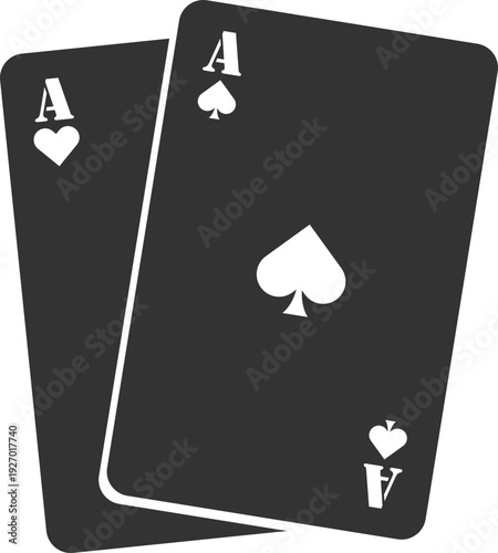 A pair of aces playing cards are displayed against a dark background, symbolizing luck and strategy in games