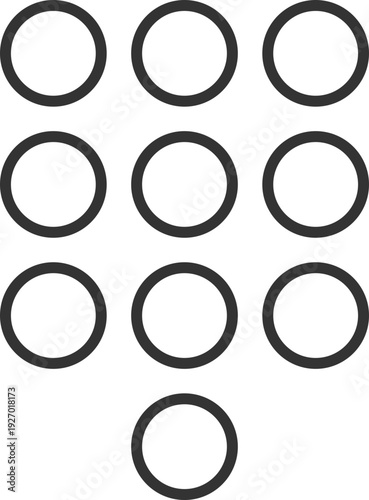 A simple, clean graphic representation of a standard telephone keypad with numbers arranged in a grid