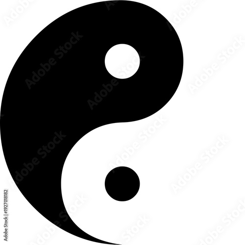 The iconic Yin Yang symbol represents balance and duality in Taoist philosophy, illustrating complementary forces