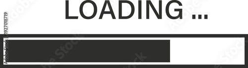 A simple graphic displaying a loading bar with the word LOADING and ellipsis, indicating a process is underway