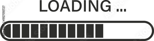 A simple graphic displaying a progress bar with the word LOADING and three dots indicating an ongoing process