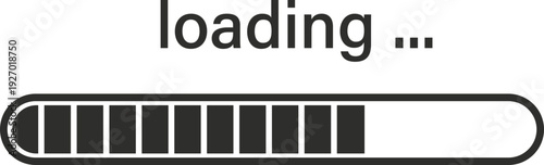 A visual representation of a loading bar with text indicating the process is underway, commonly used in software and web interfaces